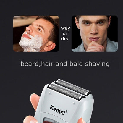 Original Kemei Finishing Fade Rechargeable Electric Shaver Hair Beard Cleaning Electric Razor For Men Bald Head Shaving Machine