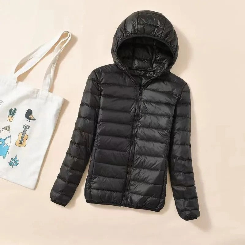 New Women Ultralight Thin Short Quilted Duck Down Jacket Lady Puffer Parkas Overcoat Autumn Winter Female Portable Outwear Coats