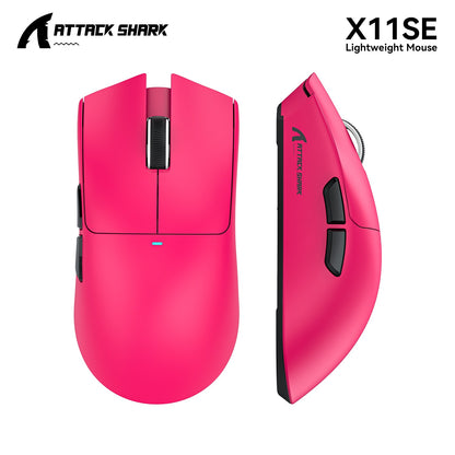 Mouse Gamer ATTACK SHARK X11 e Mouse Sem Fio X11 SE 22000 DPI, Sensor PAW3311, BT/2.4G/Com Fio, 59g Leve, 20 Milhões de Cliques