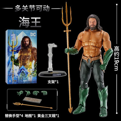 Fondjoy Justice League Ben Batman Figure Superman Batman Wonder Woman Aquaman Mera Anime Figures Collectble Models Toys Gift