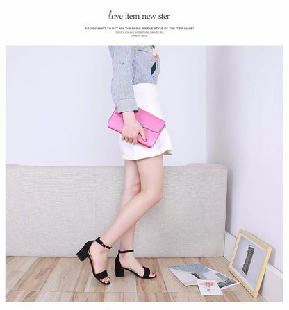 Heeled Sandals Women 2024 Elegant Woman Shoes with Low Heels Luxury Designer Block Heel Sexy Best Selling Products