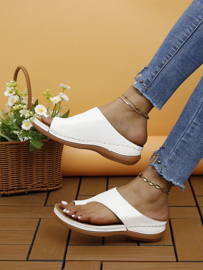 Women Sandals Summer Outdoor Leisure Comfy Wedge Sandals Ladies Slip on Orthopedic Bunion Corrector Slippers Sandalias De Mujer