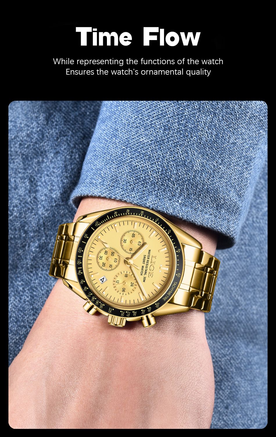 2025 LIGE Top Brand Luxury New Men Watch Quartz Man Watches Waterproof Luminous Watch for Men Date Chronograph Sport Wristwatch