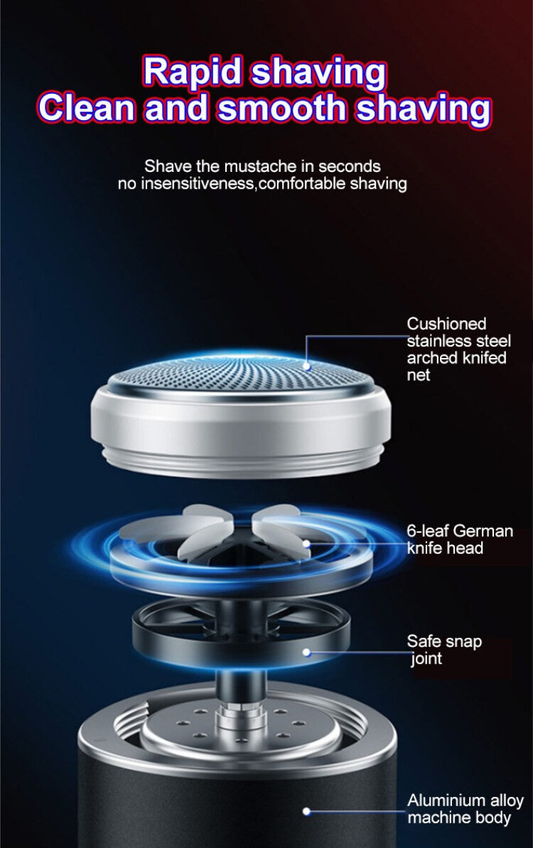 Men's Portable Mini Electric Shaver USB Charging Multifunctional IPX7 Waterproof Shaver