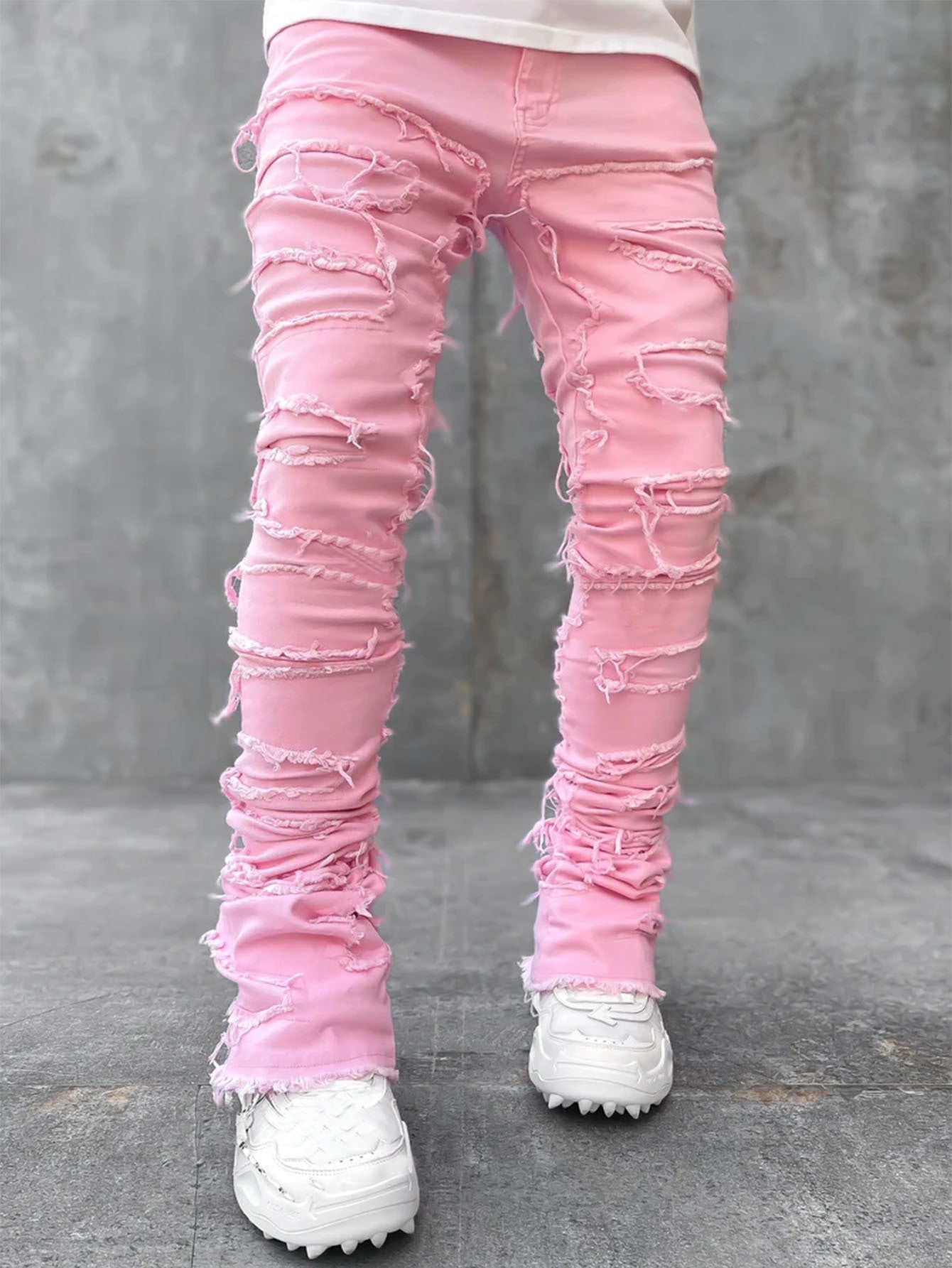 Novas calças jeans com pernas retas, jeans retrô, estilo urbano, moda ins, estilo explosivo, calças jeans masculinas retrô elásticas, novas.