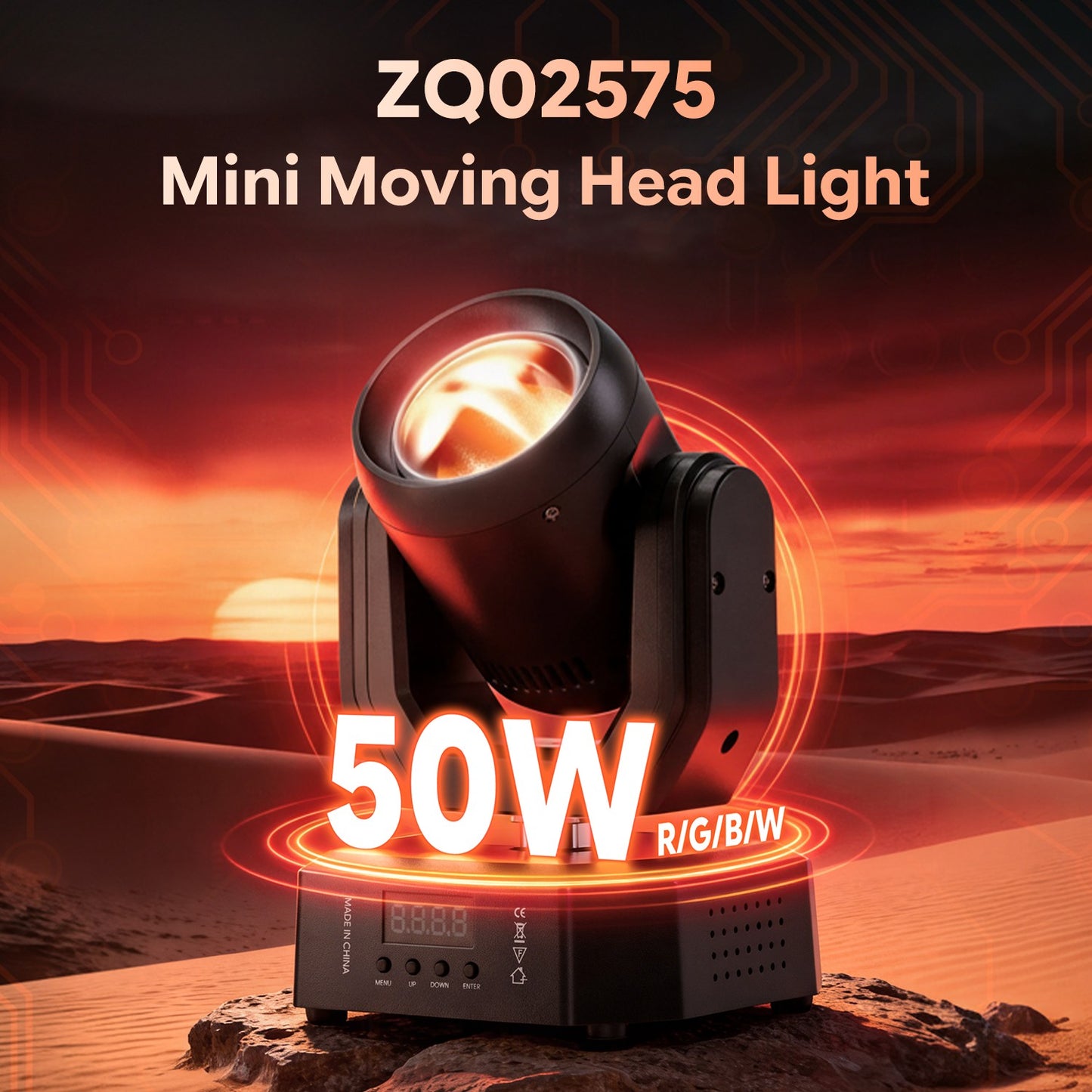 U'King 1/2/4Pcs Mini 50W RGBW LED Moving Head Lights Dynamic Lighting Effects Stage Lights DJ Lights For Wedding Party Show Club
