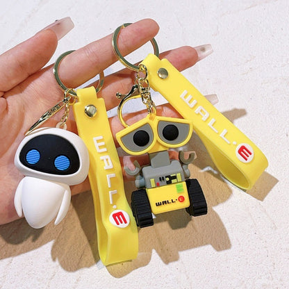 Chaveiro De Mobilização De Robô Desenho Animado Criativo Bonito Disney Wall-E Eva Chaveiro Kawaii Pingente De Decoração De Bolsa Masculina E Feminina Presente