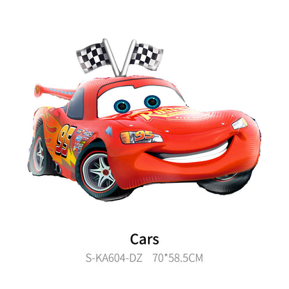 Cartoon Lightning Car Theme Foil Balloons Set Number 1-9 Balloon Cartoon Car Happy Birthday Party Decoration Supplies Party Prop