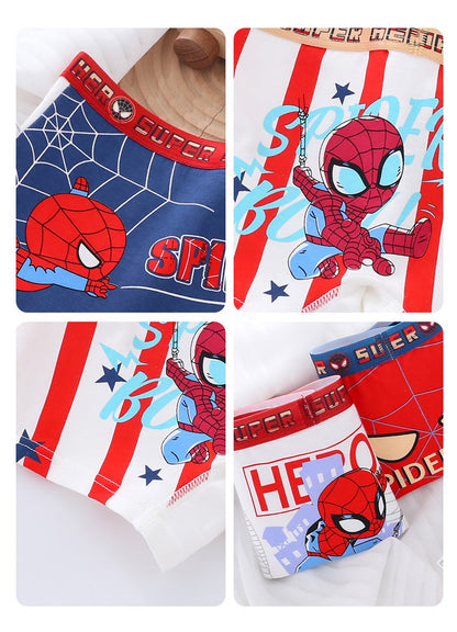Cueca Boxer Infantil 4 Peças Pokémon para Meninos Algodão Anime U Pouch Bulge Roupa Íntima Desenho Animado Shorts Infantis Fofos Respiráveis Calças Boxer 2-12 Anos