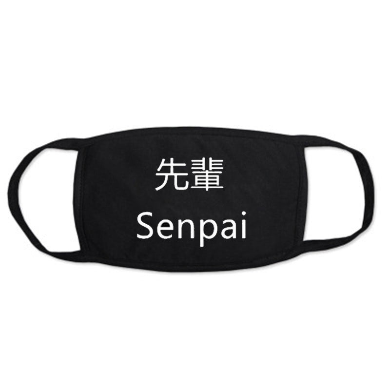 1PCS Black Mouth Mask Big Size Stop Air Pollution Home Cartoon Lovely Cotton Funny Teeth Masks Keep Warm Mouth Muffle Respirator