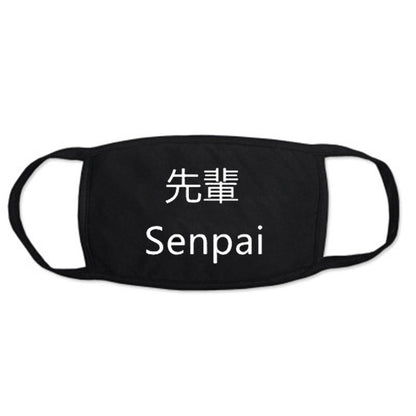 1PCS Black Mouth Mask Big Size Stop Air Pollution Home Cartoon Lovely Cotton Funny Teeth Masks Keep Warm Mouth Muffle Respirator
