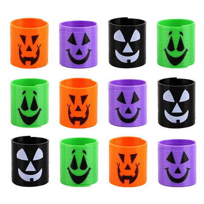 12/36pcs Halloween Coil Springs Toys Kids Halloween Party Favors Trick or Treat Gifts Boy Girl Birthday Goodie Bag Bucket Filler