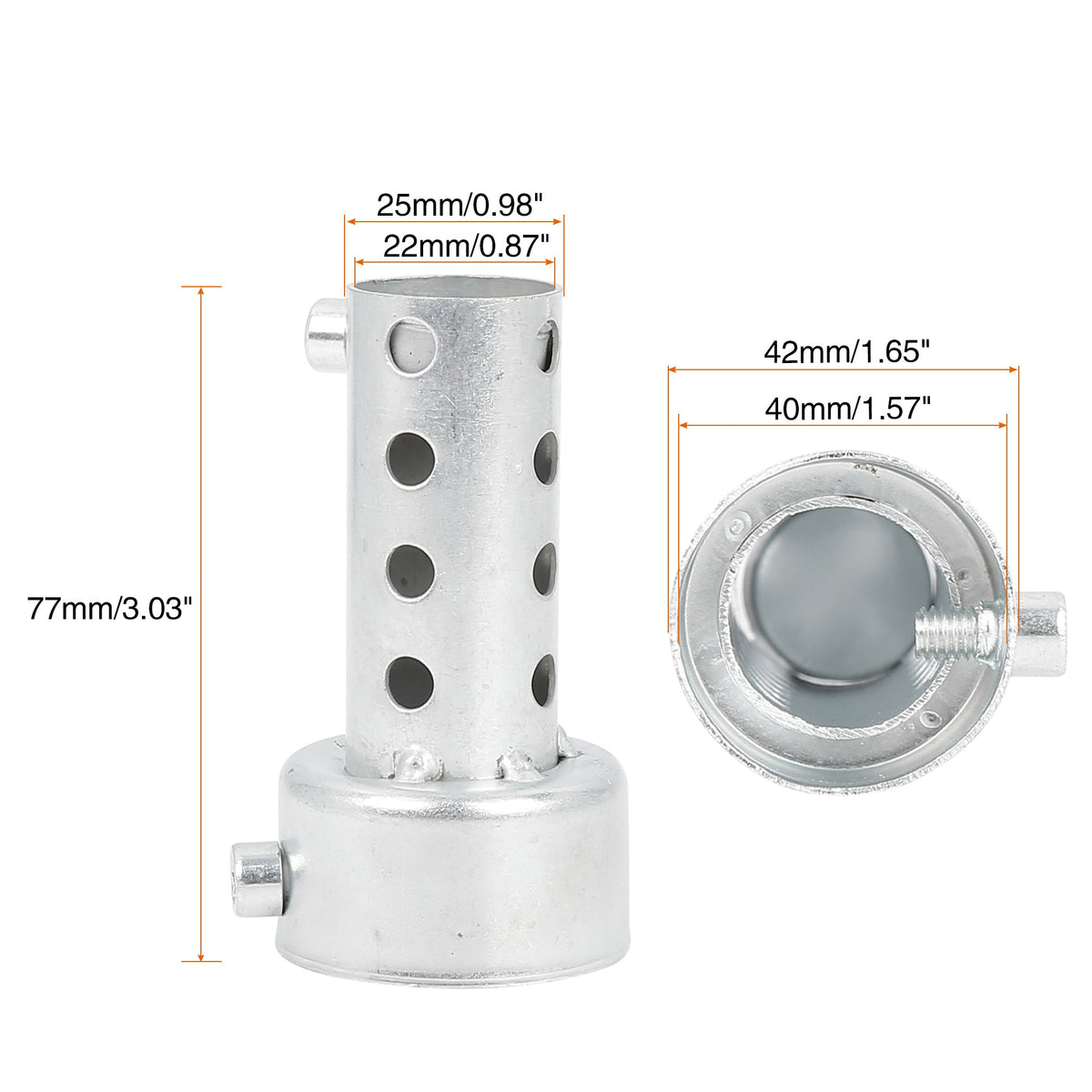 UXCELL Universal Motorcycle Exhaust DB Killer 35mm 42mm 45mm 48mm 60mm OD Muffler Baffle Insert Silver