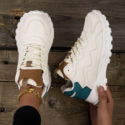 Fashion Woman Vulcanize Platform Casual Sneakers Women Flats Mesh Breathable Running Walking Shoes Chunky Sports Shoe