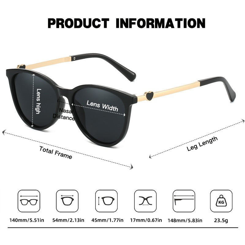 JUNCTURE Polarized Women Sunglasses Fashion Cat Eye Sun Glasses Gradient Lady Glasses Party Holiday Gifts Sunglasses for Women