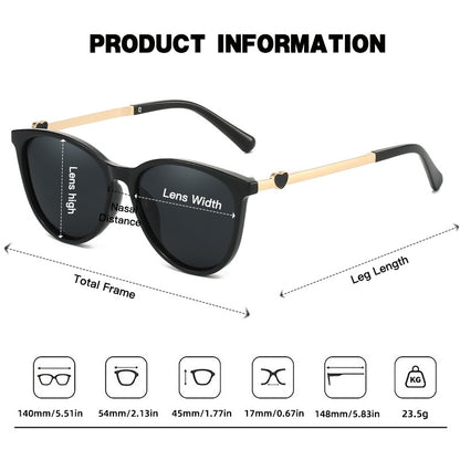 JUNCTURE Polarized Women Sunglasses Fashion Cat Eye Sun Glasses Gradient Lady Glasses Party Holiday Gifts Sunglasses for Women