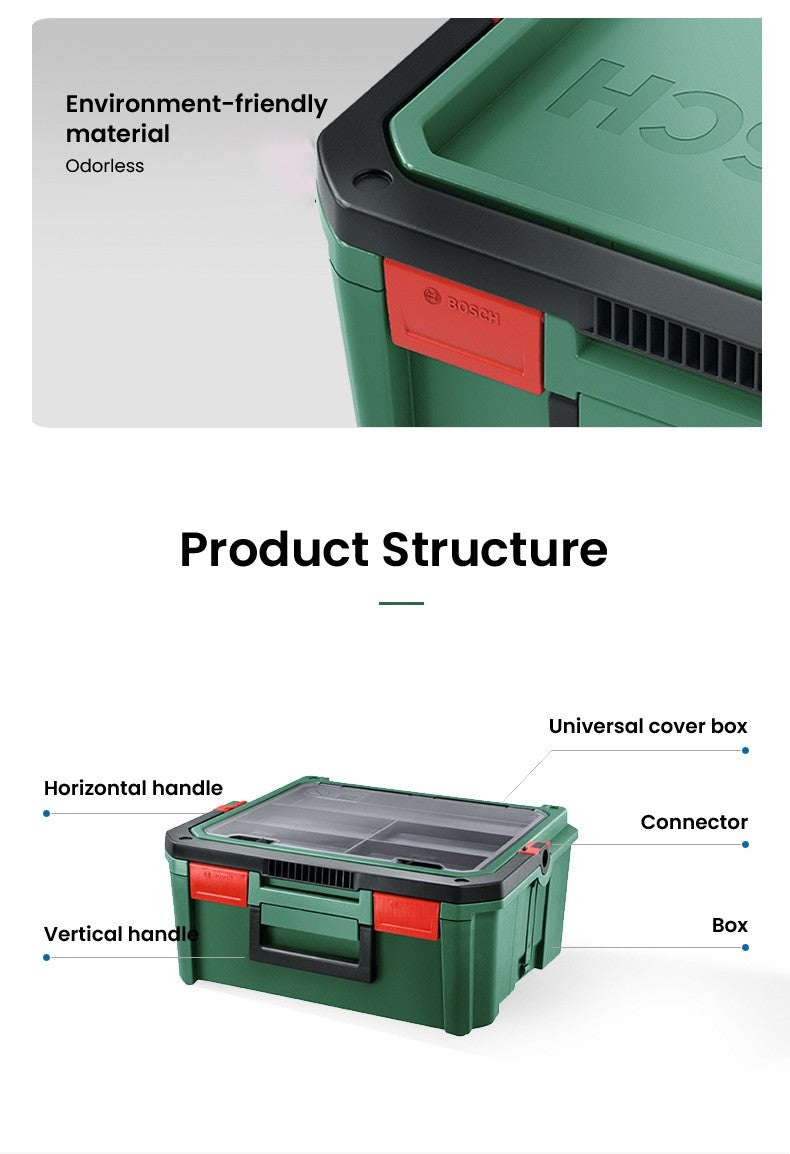 Caixa de Ferramentas Empilhável Bosch System Box Estojo de Ferramentas Multifuncional Empilhável Conjunto S e M Estojo de Transporte Sistema Caixa de Armazenamento