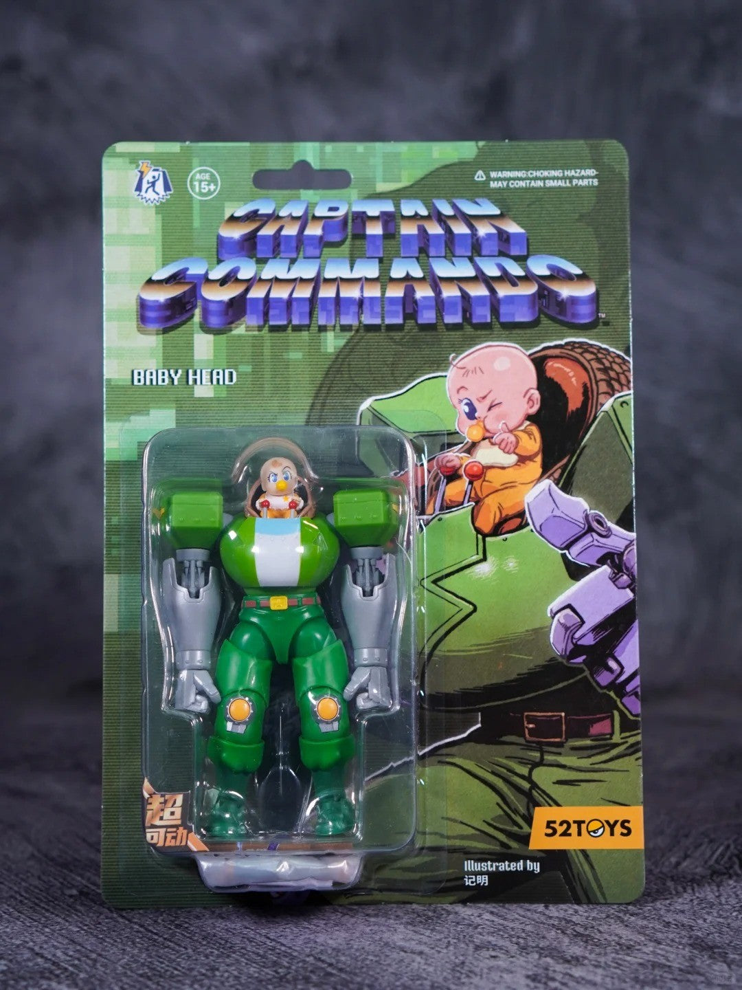 52toys Captain Commando 1/18 Figure Mack The Knife Ginzu The Ninja Baby Head Arcade Game Action Doll Toy Birthday Gifts Hot