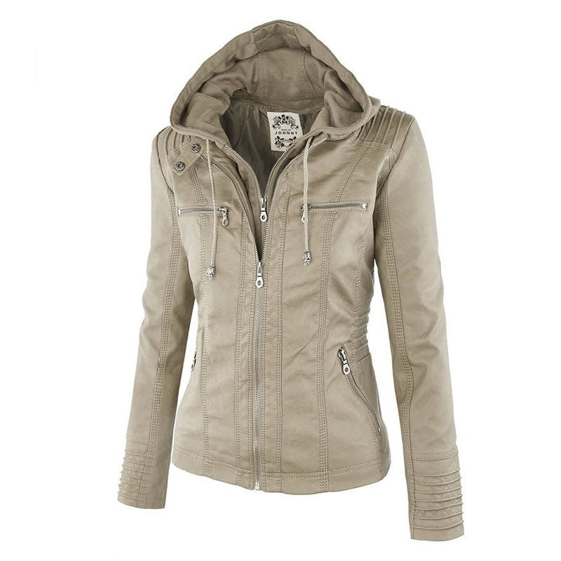 Faux Leather Jacket Women 2025 Basic Jacket Coat Female Winter Motorcycle Jacket PU Leather Zipper Hoodies Outerwear chaqueta