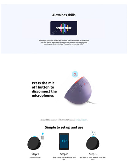 Melhor Vendedor Original Echo Pop Música e Controles de Casa com Assistente Inteligente Alexa
