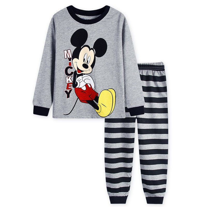 2024 New Boys Long Sleeve Pyjamas Kids Mickey Pajamas Baby Cotton Pijama Children Sleepwear Girls Clothing Sets Baby Wears