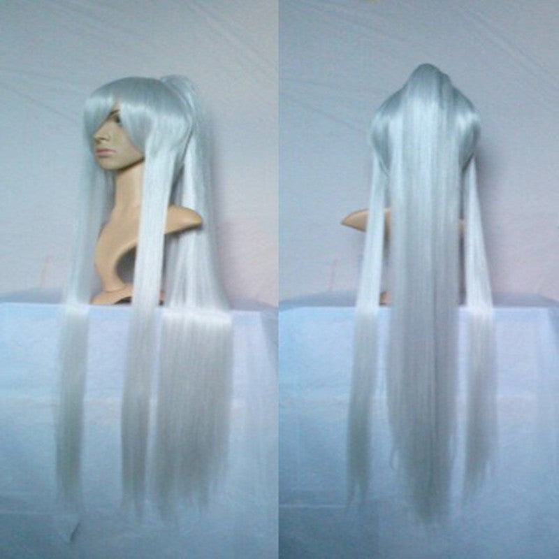 HAIRJOY Perucas sintéticas de cosplay de cabelo longo rabo de cavalo preto roxo vermelho cinza de fibra de alta temperatura