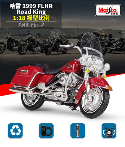 Maisto 1:18 Harley Davidson 1999 FLHR Road King Liga Clássica Modelo de Moto Simulação Metal Brinquedo Modelo de Moto Presentes para Crianças
