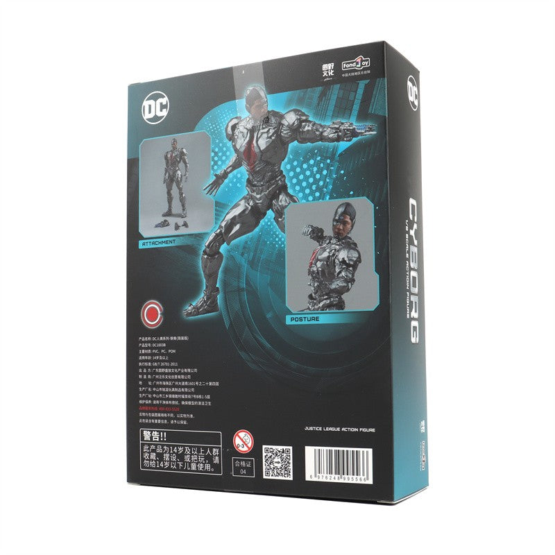 FondJoy DC Original 1/9 20CM Liga da Justiça Superman Batman Coringa Arlequina Mulher-Maravilha Victor Stone Aquaman Bonecos de Ação