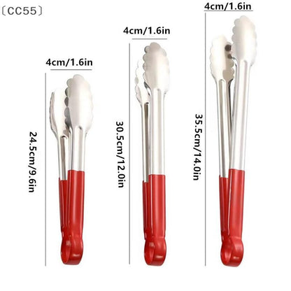 ?CC55?9/12/14inch Stainless Steel Food Clip Kitchen Restaurant Baking Bread Clip Multifunctional Barbecue Clip Steak Clip