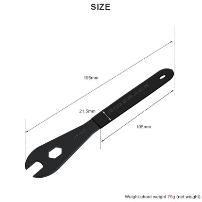 Chave de Pedal de Bicicleta RIDERACE 15mm Durável para Cubos de MTB Bicicleta de Montanha Ferramenta de Instalação Remoção Chave Inglesa Reparo de Ciclismo de Estrada