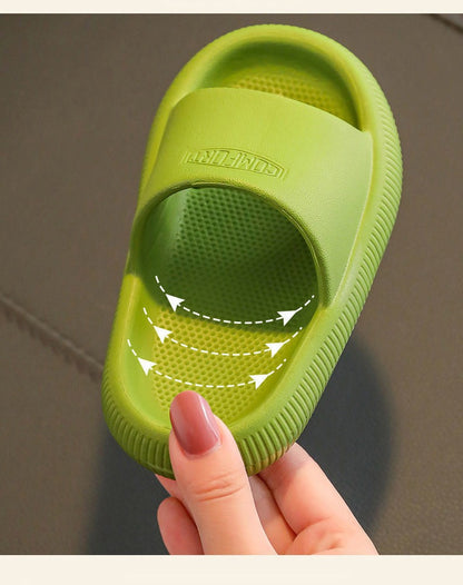 Children's Slippers for Summer Boys and Girls Indoor Bathroom Soft-Soled Thickened Anti-Slip Baby Slippers and Cool Sandals