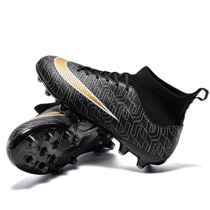 Men's and Women's Football Cleats Firm Ground Outdoor Football Shoes Lightweight Sports Sneaker Rugby Boots
