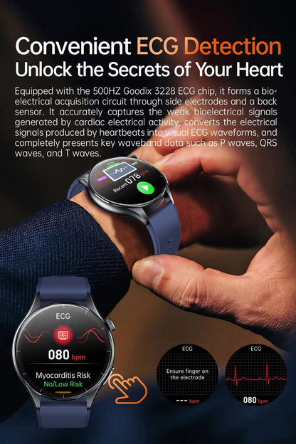 XIAOMI 704505 Novo Smartwatch ECG+PPG Preciso Ácido Úrico Lipídios Pressão Análise Corporal Smartwatch Masculino Chamada BT NFC