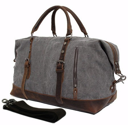 Bolsas de viagem de couro e lona militar vintage masculinas Bolsas de mão para viagem Bolsas de viagem masculinas sacola de viagem bolsa grande de fim de semana bolsa para pernoite