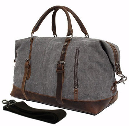 Bolsas de viagem de couro e lona militar vintage masculinas Bolsas de mão para viagem Bolsas de viagem masculinas sacola de viagem bolsa grande de fim de semana bolsa para pernoite