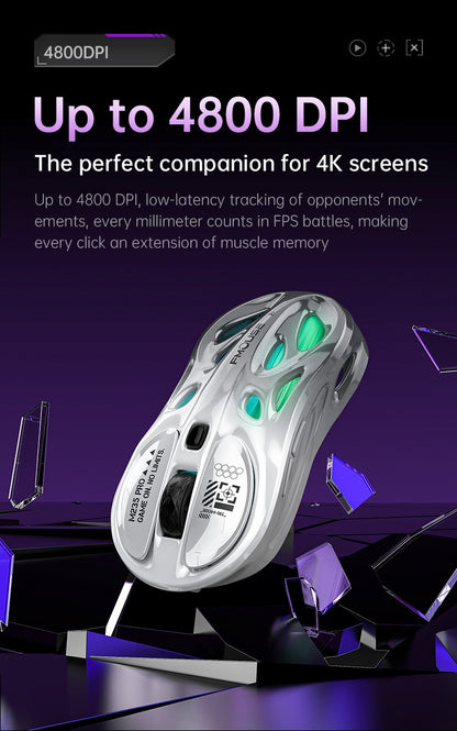 M235 Pro Lightweight Wireless Laptop Mouse BT/2.4G/Wired RGB 1000Hz Polling Rate Programmable Designed for Comfortable Office