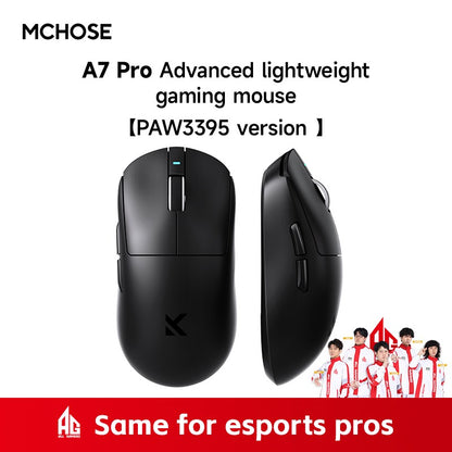 Mouse sem fio MCHOSE A7 Pro Ultra Tri-Mode para jogos E-sports PAW3950 Leve 42000dpi 8K Baixa Latência Ergonômico 500mAh