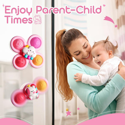 Baby suction cup rotating toy set, dreamy fairy tale series rotating music, cute cartoon image with diverse gameplay and gifts