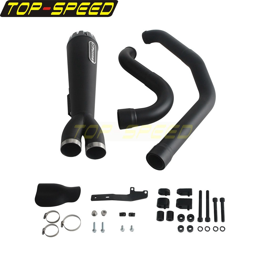 For Harley CVO Street Glide FLHXSE 2017-2025 CVO Road Glide ST FLTRXSTSE 2024-2025 2-Into-1 Exhaust Motorcycle Touring Mufflers