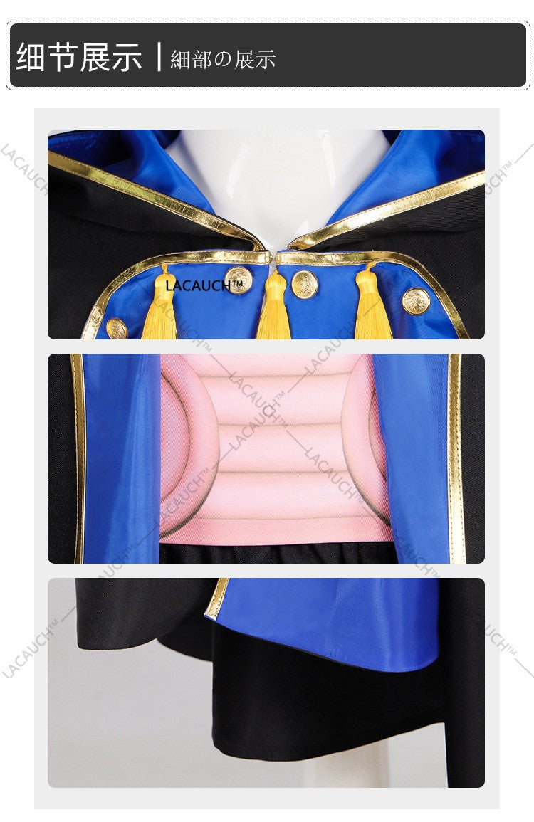 New Anime Witch Hat Atelier Olruggio Cosplay Costume Adult Men Hat Cloak Dress Wig Roleplay Witch Hat Disguise Atelier Halloween
