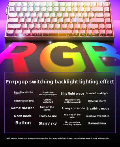 AULA HERO 84 HE Wired Mechanical Keyboard Music Rhythm RGB Backlit Magnetic Switch 8K Return Rate 128K Scan Rate Gaming Keyboard