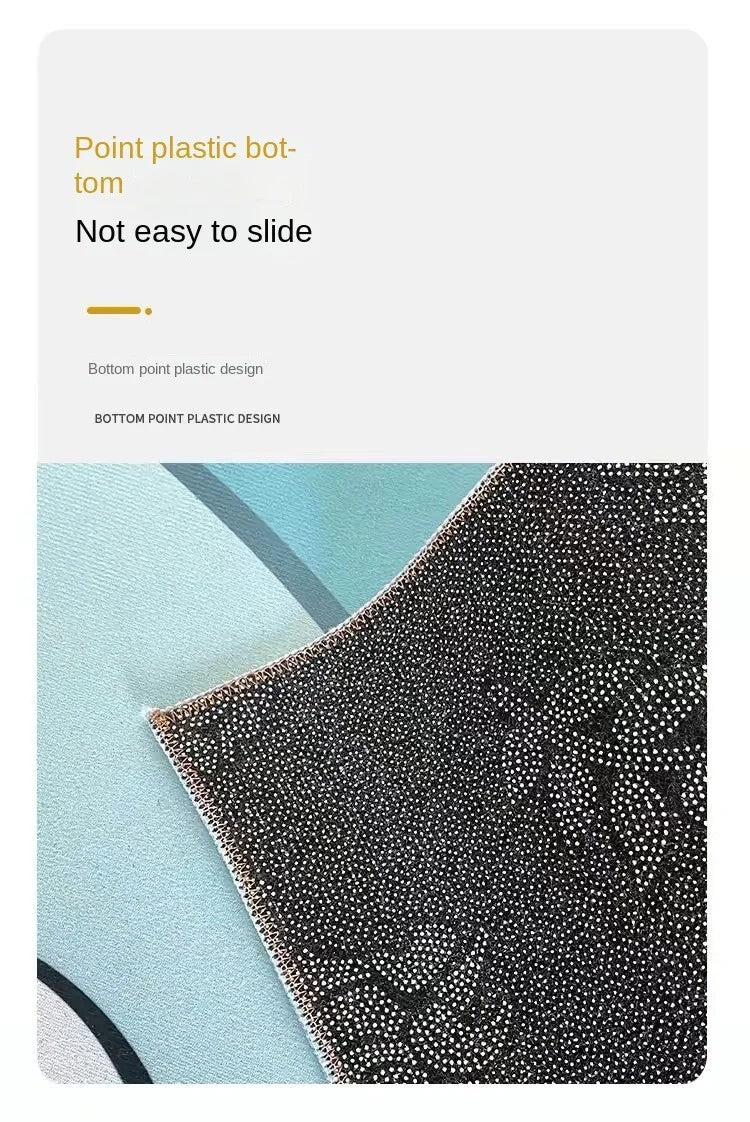 VIKAMA Christmas Two-Piece Rug Set American-Style Printed Holiday Party Decor Rug Kitchen & Bathroom Absorbent Rug