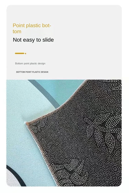 VIKAMA Christmas Two-Piece Rug Set American-Style Printed Holiday Party Decor Rug Kitchen & Bathroom Absorbent Rug