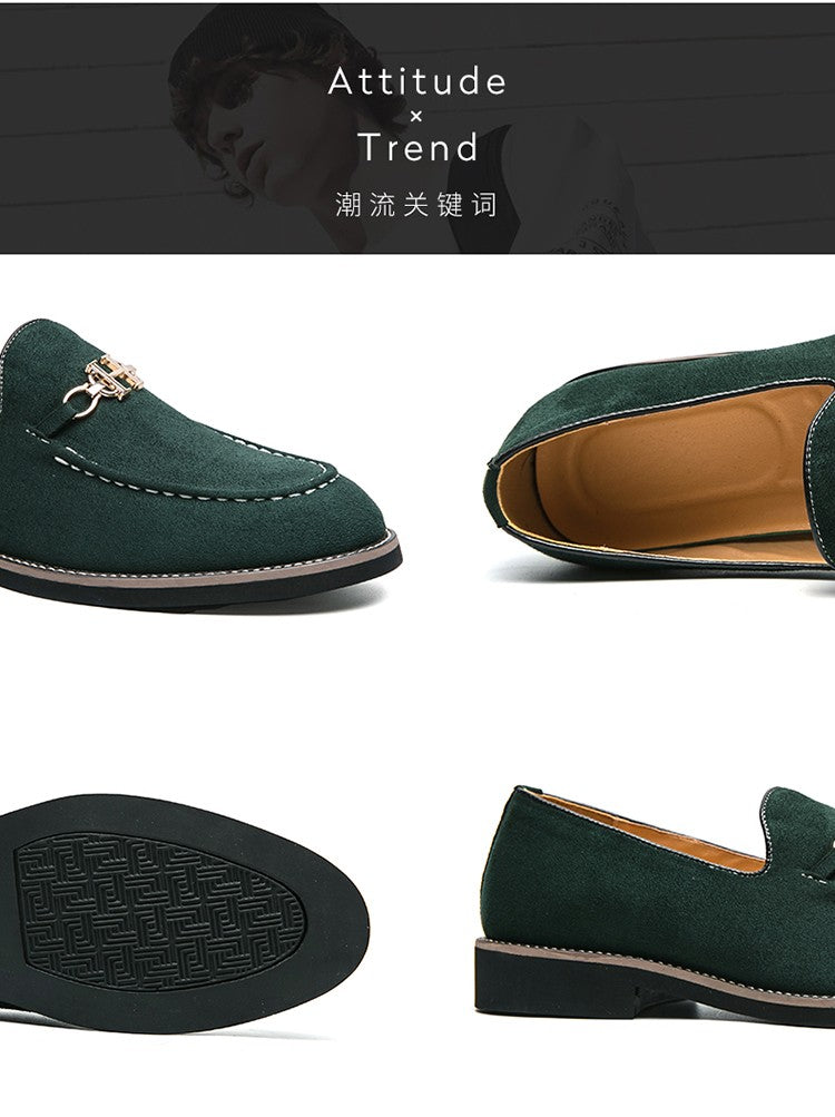 Fashion Brand Men Suede Leather Shoes Comfortable Pointed Social Shoe Male Driving Shoes Luxury Flat Loafers Men zapatos hombre