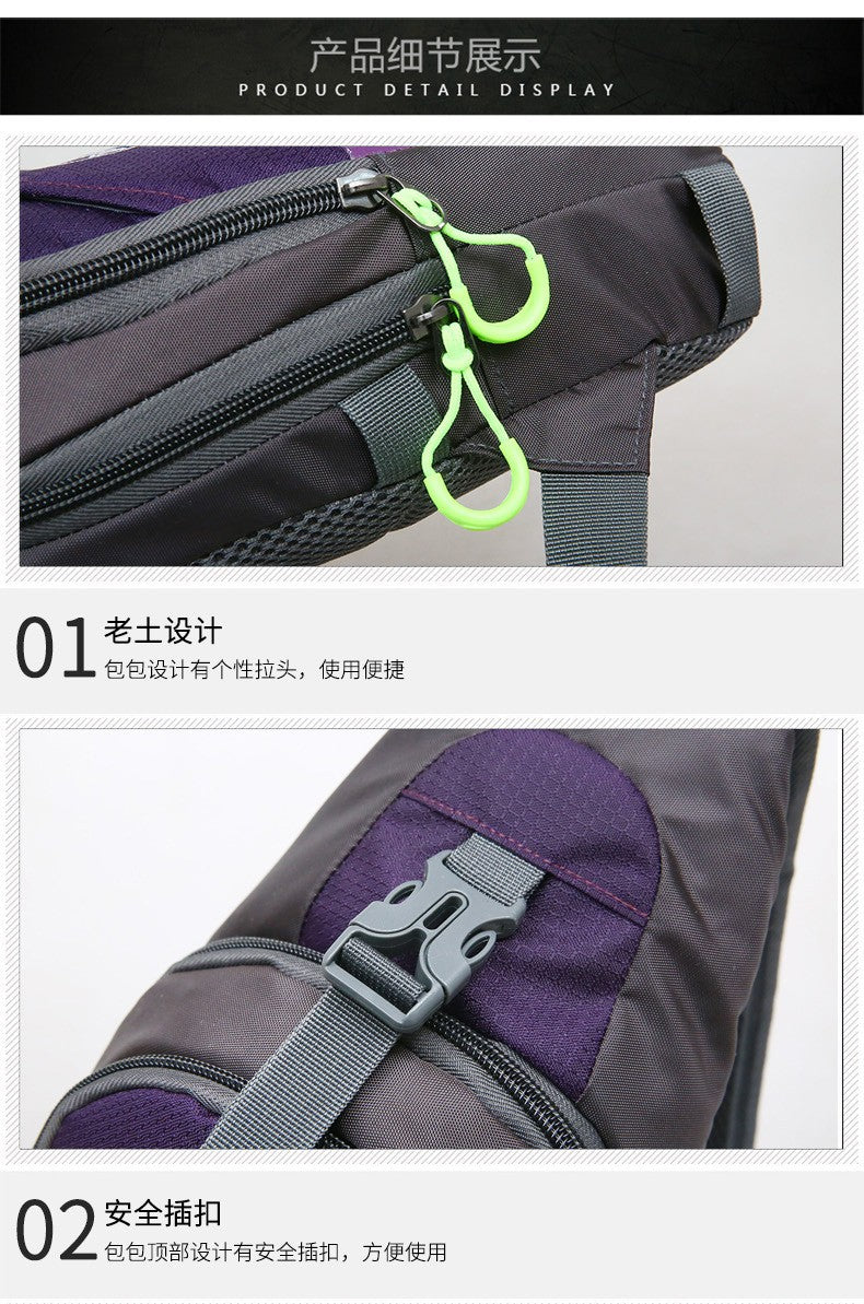 Men's Casual Crossbody Bag Unisex Outdoor Water Bottle Shoulder Bag Multi-functional Travel Waist Bag Fashion Men's Chest Bag Ox