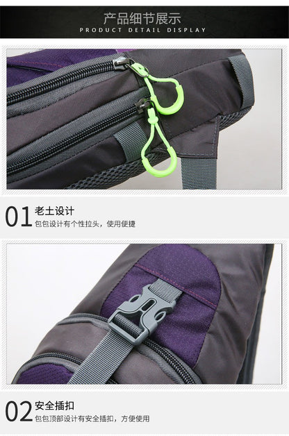 Men's Casual Crossbody Bag Unisex Outdoor Water Bottle Shoulder Bag Multi-functional Travel Waist Bag Fashion Men's Chest Bag Ox