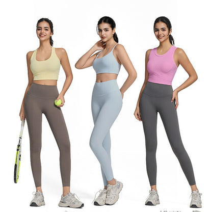Women's High Waist Yoga Pants, Booty Lifting Workout Leggings with Naked Feel, Quick Dry Fitness Tights for Gym & Running