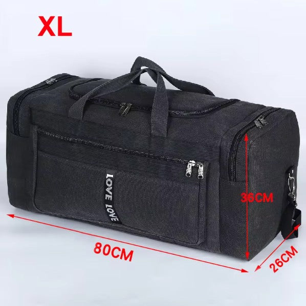 Large Canvas Travel Duffel Bag Waterproof Men's Shoulder Luggage Storage Bags Outdoor Trainning Fitness Sports Handbag XA927D