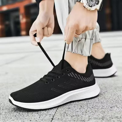 Men's casual shoes, 2025 trendy and fashionable sports shoes, breathable running shoes, outdoor walking training tennis shoes