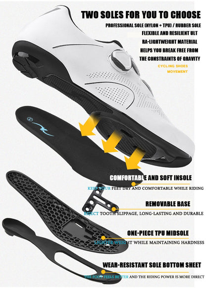 Cycling Sneaker MTB Men Sport Road Bike Boots Flat Racing Speed Sneakers Trail Mountain Bicycle Footwear Spd Pedal Cycling Shoes